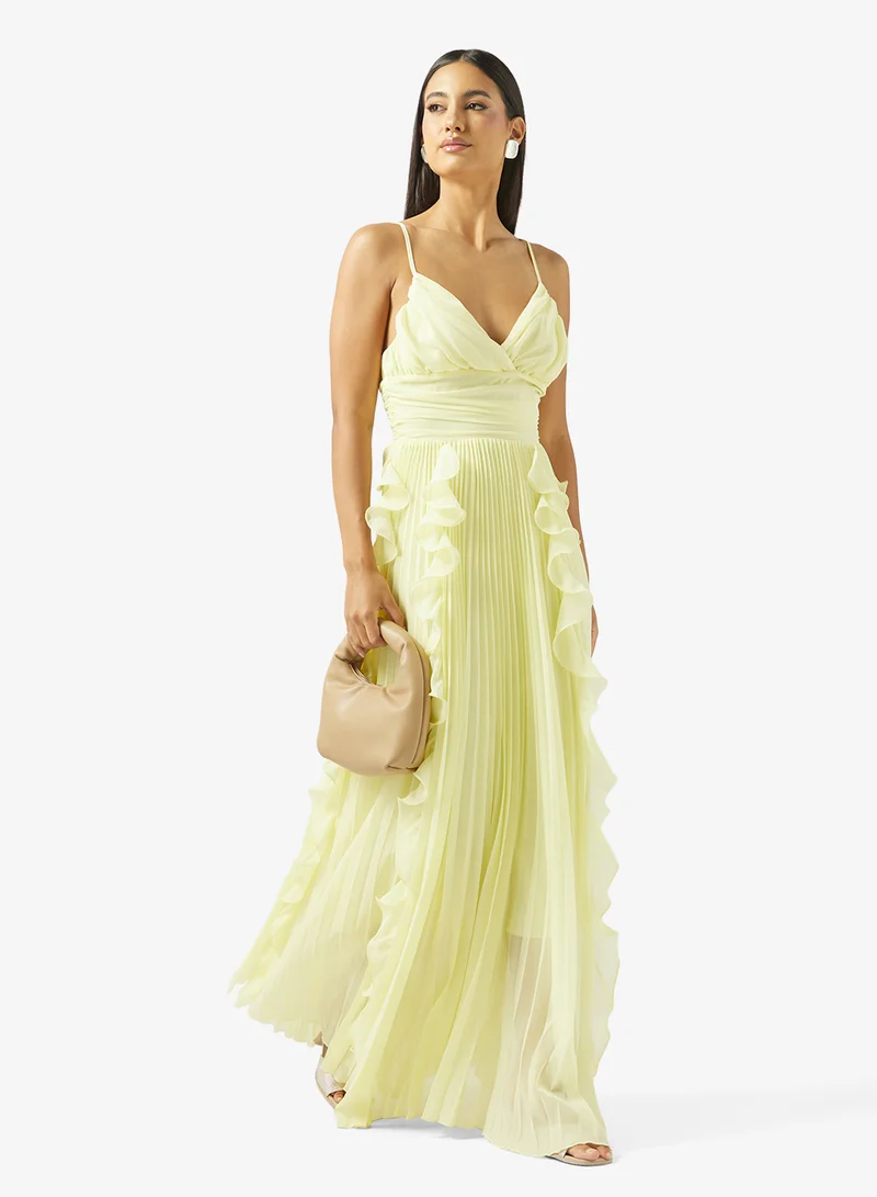 Ella Limited Edition Pleated Dress With Ruffles